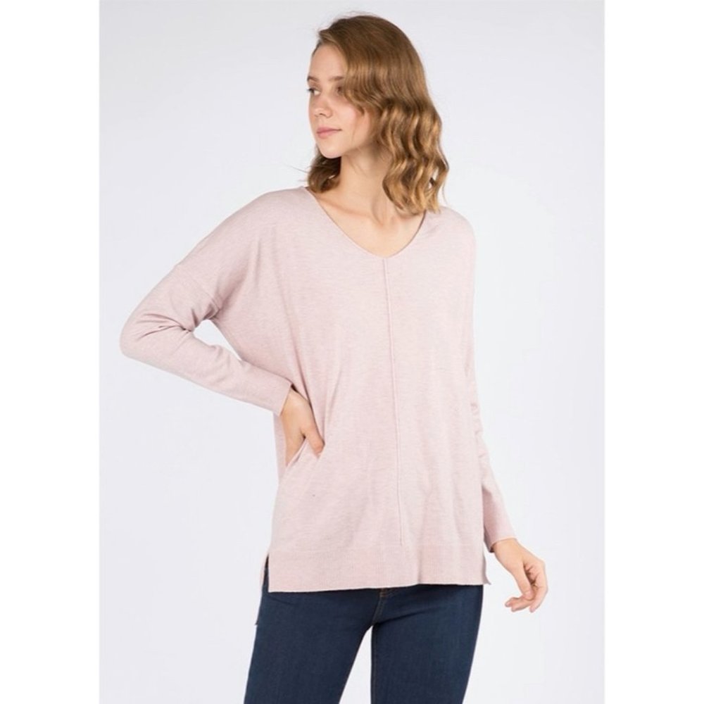 Dreamers by Debut Heather Peony V Neck Front Seam